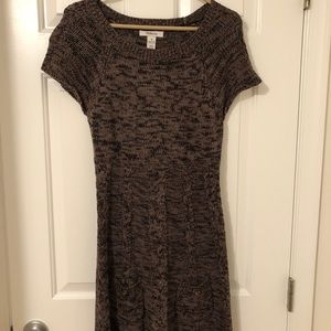 Style & Co Macys Brown and Black Sweater Dress